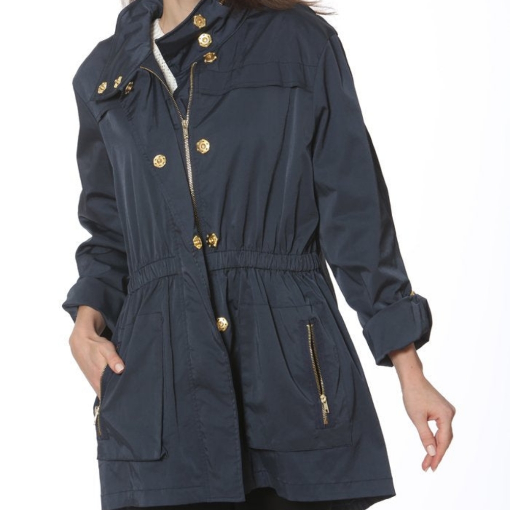 NWT Tess Rain Jacket by Ciao Milano in Navy XL